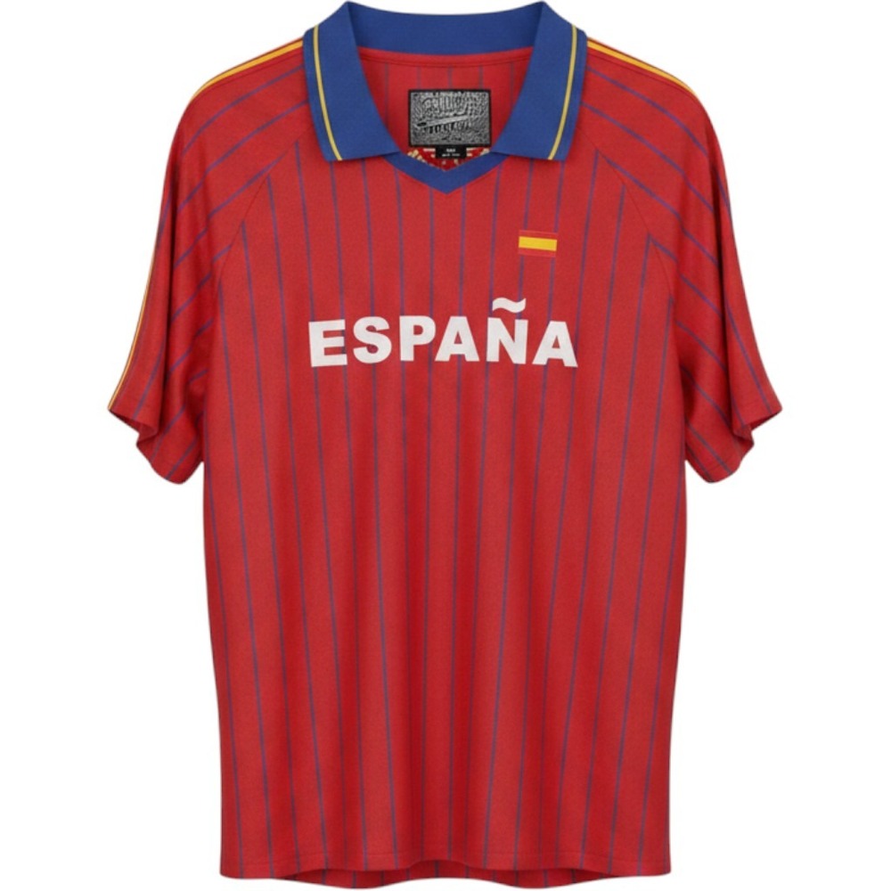 Brooklyn Cloth España Soccer Jersey Mens XL Red Pinstripe Legends League Spain